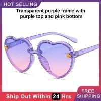 Vintage Heart Shaped Sunglasses Frame Girls Boys Glasses Brand Designer Fashion Cute Lenses Eyewear Kids Sun Glasses Goggles