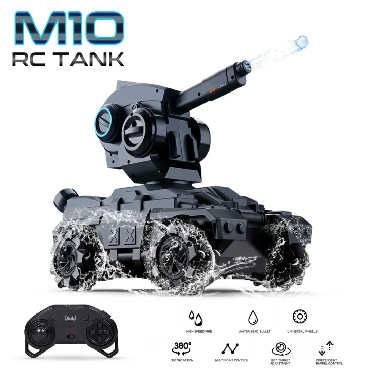 SMRC M10 RC Tank Remote Control Tank with Water Bead 360° Rotating