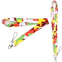 Color camouflage Neck Strap Lanyards ID badge card holder keychain Mobile Phone Strap Gift Ribbon webbing necklace Decorations Phone Charms