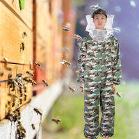 Beekeeper Smock Suit One-Piece การเลี้ยงผึ้งชุดผ้าคลุมหน้าชุดอุปกรณ์การเลี้ยงผึ้ง