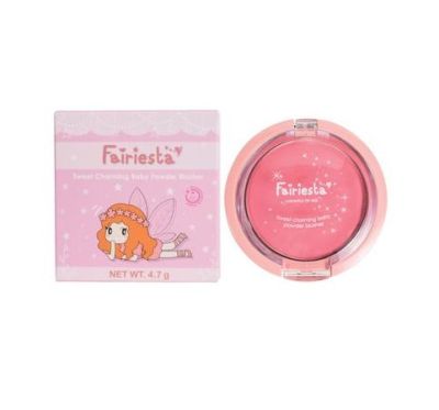 Fairiesta บลัชออนและอายแชโดว์สำหรับเด็ก 01:สีชมพู Sweet Charming Baby Powder Blusher 01 : Pink (4.7g)