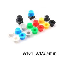 100PCS 6x6 Tact Switch A101 Button Switch Round Caps Push Key Cap Size 4.5mmx7.4mm inner diameter 3.1 / 3.4mm