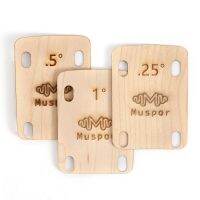 Muspor 6Pcs Shim Made of Solid Maple Wooden Guitar Neck Bolts Shims for Bolt-on Neck Bolts, Shaped 0.25 0.5,1 Degree