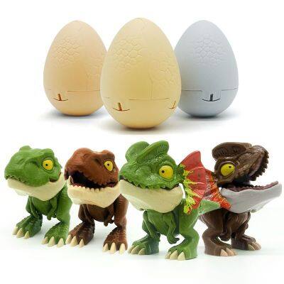 Web celebrity hot style simulation open fingers dinosaur egg deformation disassembling tyrannosaurus rex animal model toys