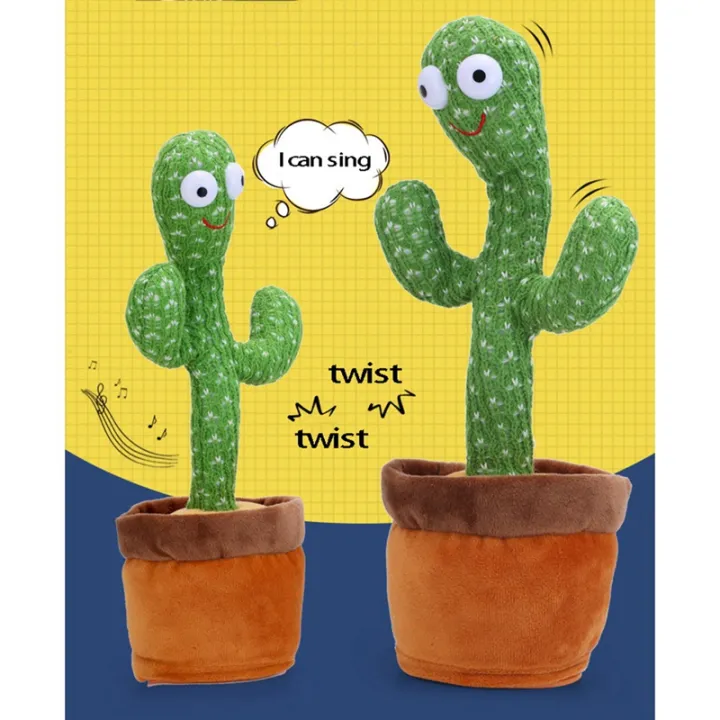 Adjustable Volume Control, Dancing Cactus Toy Talking Cactus Toy