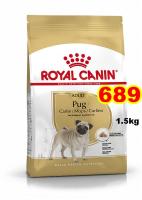 Royal Canin Pug Adult 1.5kg. อาหารสุนัขแบบเม็ด สำหรับสุนัขพันธุ์ปั๊ก Exp:03/2024