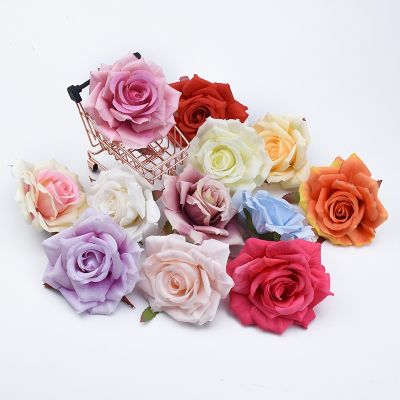 【cw】 5/10PCS Wedding RosesFlowers Multicolor ArtificialScrapbookingFlowers BackgroundDecor