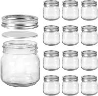 ขวดใส่แยม 250ml.(12ใบ/ชุด) โหลกระปุกกลม ขวดน้ำพริก โหลแก้ว mason jars ขวด oz