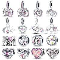 【YF】☬✌⊕  Real 925 Sterling Pink Charms Beads Original Mothers Day Jewelry Mom