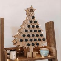 Christmas Advent Calendar Wooden Christmas Tree Bottle Holder Beer Rack Christmas Countdown Christmas Tree Wine Bottle Holder