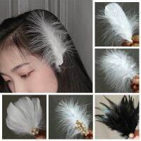 【YF】✚  2021 New Fashion Feather Hairpins Rhinestone Hair Barrettes Accessories Gifts