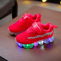 Size 21-30 Children Breathable Non-slip Sneakers Luminous Sneakers for Boys Girls Led Light Up Shoes Baby Glowing Casual Shoes