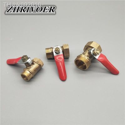 ●◆♘ Pneumatic 1/8 1/4 3/8 1/2 BSP Female/Male Thread Mini Ball Valve Brass Connector Joint Copper Pipe Fitting Coupler Adapter