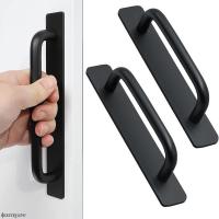 2pcs Free Punch Self-Adhesive Door Handle Aluminum Alloy Cabinet Drawer Household Furniture Instant Push Pull Handles Helper New Door Hardware Locks