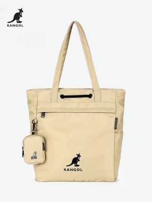 ♧♤☎ KANGOL official medium tote bag kangaroo mens and womens large-capacity commuter bag shoulder bag fashion all-match handbag
