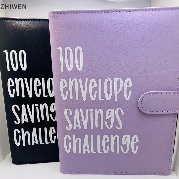 zhiwen-100ซองจดหมายแบบท้าทายเครื่องผูกวิธีที่ง่ายและสนุกในการประหยัด5-050-ท้าทายเครื่องผูกงบประมาณพร้อมซองเงินสด