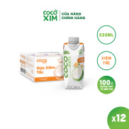 Thùng 12 Hộp Nước dừa đóng hộp Cocoxim Tắc 330ml