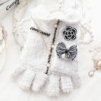 〖Love pets〗   Pet Clothes Autumn Winter Princess Dress Cat Sweet Warm Skirt Small Dog Bowknot Sweater Puppy Fashion Coat Chihuahua Yorkshire