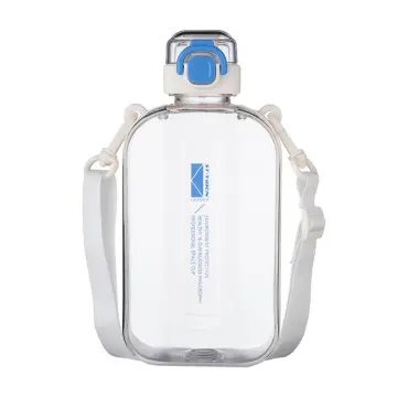 Canteen Bottle Adjustable Strap Square Elegant Water Travel Slim