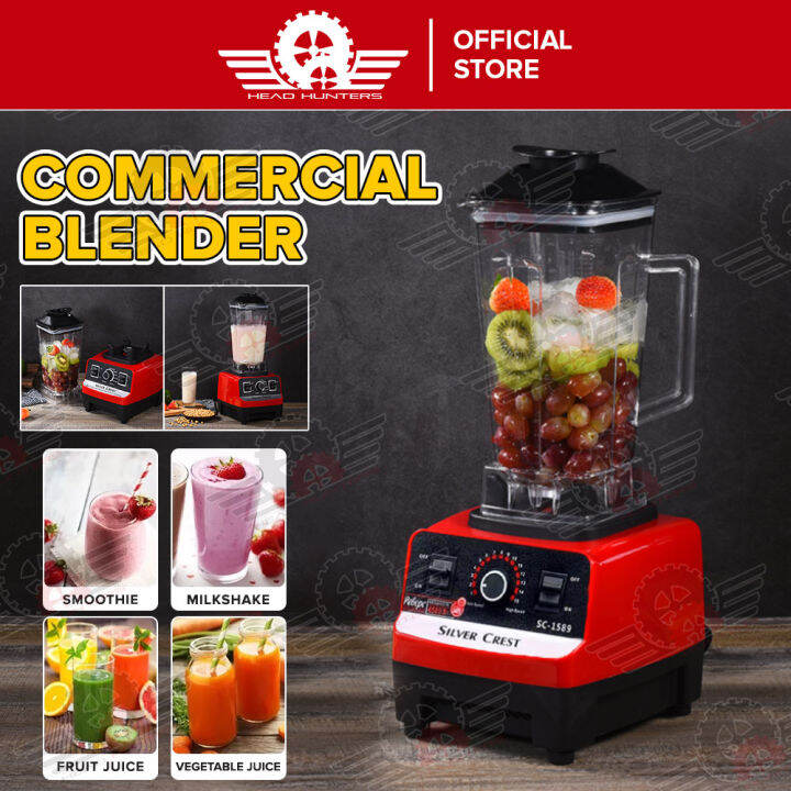 Silver Crest Heavy Duty Portable Commercial Blender Multi Purpose for