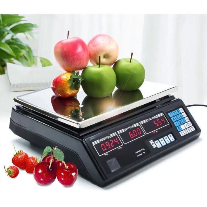 Electronic Food Meat Weigh Digital Price Computing Pricing Scale 40kg ...