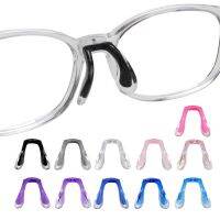 10pcs Colorful Silicone ONE-PIECE Saddle Nose Pad Screw In One Hole Eyeglasses Anti Slip Accesssory CY075 CY076