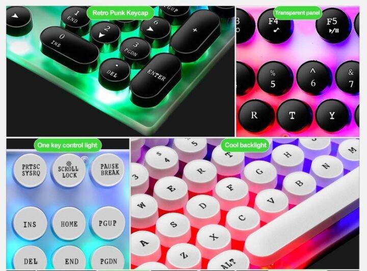 wired-punk-mechanical-felling-keyboard-104-keys-floating-button-black-white-usb-retro-gaming-keyboards-backlit-for-pc-laptop