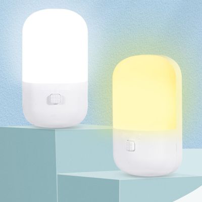 3W LED Night Light Energy Saving Wo-color Night Lamp Plug-in Switch LED Feeding Socket Bedroom Night Bedside Lamp