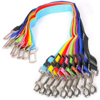 Pet Dog Cat Car Seat Belt Adjustable Nylon Fabric Car Safety Harness Lead Leash for Small Medium Dogs Travel Clip Pet Supplies