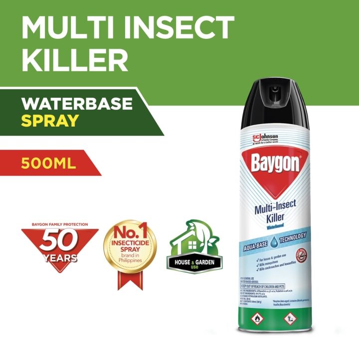 Baygon Multi Insect Killer Water Based 500 Ml Lazada Ph