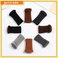 GOTORADE 4PCS ยืดหยุ่นสูง ลดเสียงรบกวน กันลื่น แผ่นป้องกันพื้น ครอบคลุมตัวป้องกันเฟอร์นิเจอร์ ที่หุ้มเท้าเก้าอี้ ถุงเท้าขาโต๊ะ