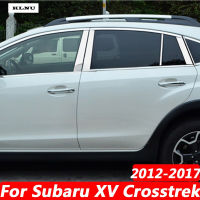 KLNU สำหรับ Subaru XV Crosstrek 2012-2017รถสแตนเลสกลางคอลัมน์หน้าต่างพีซีตัด B C อุปกรณ์สติกเกอร์เสาร์