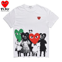 มาใหม่ล่าสุด COMME DES GARCONS เสื้อยืดฤดูร้อนแฟชั่นคอกลมแขนสั้นสำหรับผู้ชายและผู้หญิงเสื้อยืดลำลองวิ่งฟิตเนส