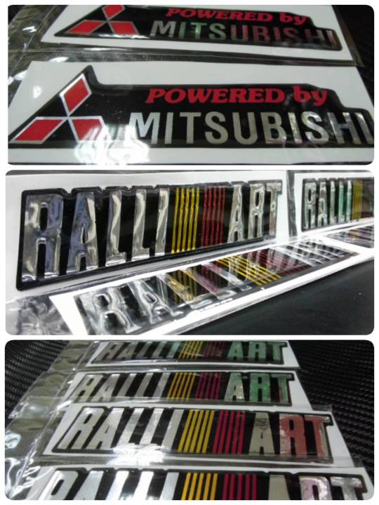 สติ๊กเกอร์เทเรซิ่นนูนอย่างดี-คำว่า-ralli-art-หรือ-mitsubishi-สำหรับ-ติดรถ-mitsubishi-sticker-ติดรถ-แต่งรถ-มิตซูบิชิ-แรลลี่อาร์ท-ralliart-สติกเกอร์