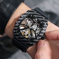 【HOT】 2023 Men Mechanical Tourbillon Tonneau Mens Watches