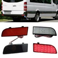 ไฟท้าย LED 1คู่สำหรับรถ Mercedes Benz DGE Sprinter W906ไฟเบรค2006-2016ไฟ Bemper Belakang สะท้อนแสงอุปกรณ์ตกแต่งรถยนต์สีดำ