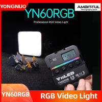 YONGNUO YN60RGB Pocket RGB Video Light 2500K-9500K Adjustable Small Portable LED Video Fill Light With 1/4 Screw Cold Shoe Seat