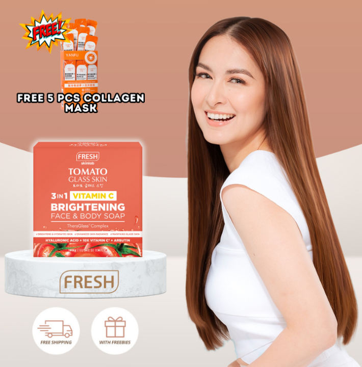 FRESH SKINLAB TOMATO GLASS SKIN 3 IN 1 VITAMIN C BRIGHTENING FACE AND