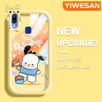 YIWESAN เคสสำหรับ VIVO Y95 Y91,เคส Y91i การ์ตูนน่ารักลาย Pochacco เคสรูปโบว์เล็กๆน้อยๆมอนสเตอร์เคสนิ่มทนต่อการขีดข่วนเคสโทรศัพท์โปร่งใสฝาครอบป้องกันเลนส์กล้องถ่ายรูปซิลิกาเจล TPU