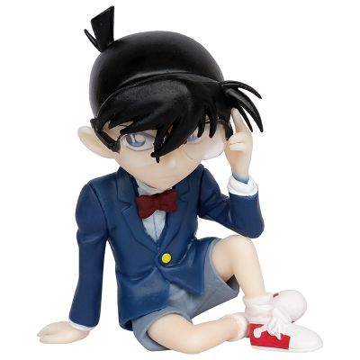 ของเล่นเด็กในตลาด8CM ฟิกเกอร์การ์ตูนอนิเมะญี่ปุ่นนักสืบโคนันตุ๊กตาขยับแขนขาได้นักสืบ Kudo Shinichi PVC GK โมเดลของตกแต่งเดสก์ท็อปของเล่นสำหรับเด็ก