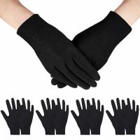 White Cotton Gloves 12/24 PCS Men Women Work Safety Gloves for Coin Painter Mechanic Industrial Warehouse Gardening Construction