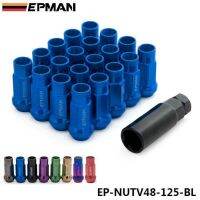 [HOT JIAZZAQQMGW 555] 20PCS M12X1.25หรือ M12X1.5 JDM V48 Auto Steel Acorn Rim Extended เปิดล้อ Racing Lug Nuts One Key EP NUTV48