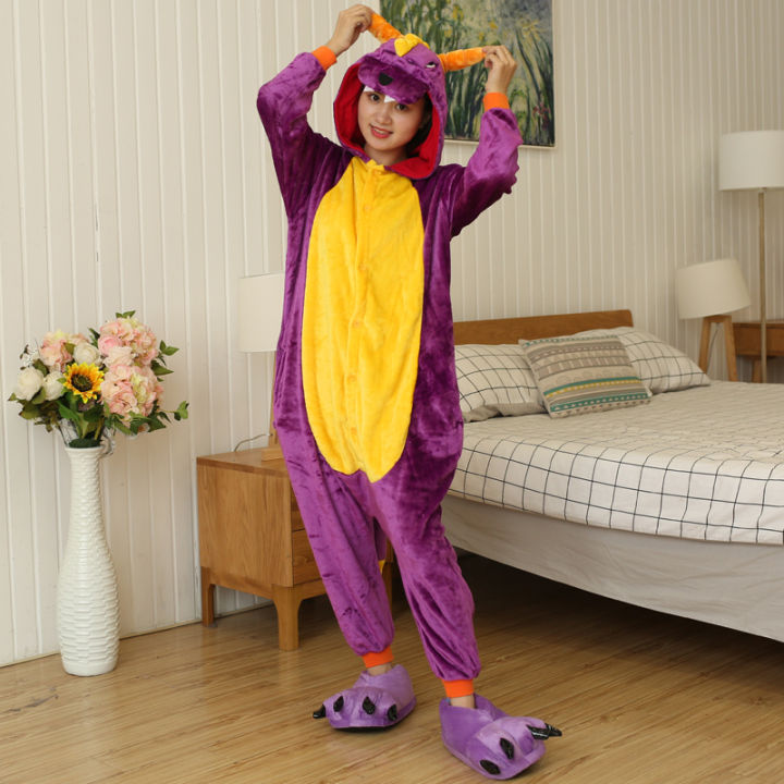 onesie-spyro-dragon-s-women-girls-unisex-animal-pajamas-winter-warm-sleep-suit-couple-overall-soft-flannel-cute-panda