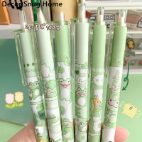 【Free Shipping】กบสีเขียวรูปการ์ตูนน่ารักเครื่องเขียนสำนักงานนักเรียนแบบกดขนาด0.5มม. ปากกาเจลแบบกดที่สร้างสรรค์