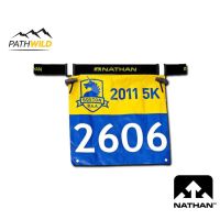 NATHAN RACE NUMBER BELT 2.0 สายคาดเอวติดเบอร์วิ่ง ที่ติดbib สีดำ