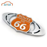 【YF】 1Pcs 3D Metal ROUTE US 66 Car Side Fender Rear Trunk Emblem Badge Sticker Decals for Universal Cars Moto Bike Decorative