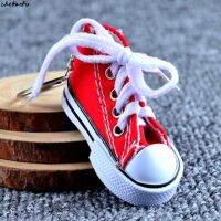 【CW】☑✔  Top Canvas Sneaker Tennis Shoe Keychain Pink Shoes Keyring  Gifts