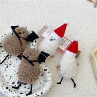 แบบดั้งเดิมน่ารัก ins Wind Christmas Bird Series Bat Plush พวงกุญแจคู่จี้กระเป๋า