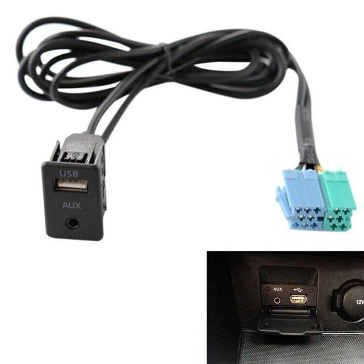 AUX USB Adapter Seat Panel Cable USB AUX Port For Hyundai Elantra 2011 ...