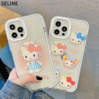 【เคสโทรศัพท์ Qiqi 】เคสโทรศัพท์ Sanrio Hello Kitty สวยงาม Y2k การ์ตูนแมวคิตตี้สำหรับ IPhone 13 12 11 Pro Max X XS XR 7 8Plus เคสฝาหลังนิ่ม TPU